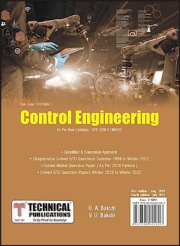 Stock image for Control Engineering for GTU 18 Course (V - Mech./Open Elec.-I - 3151908) ? 2020 Edition for sale by GF Books, Inc.