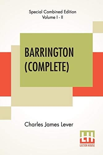 Beispielbild fr Barrington (Complete): Complete Edition Of Two Volumes zum Verkauf von WorldofBooks