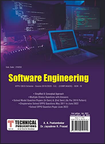 Stock image for Software Engineering for SPPU 19 Course (SE - IV - Comp. - 210253) for sale by dsmbooks