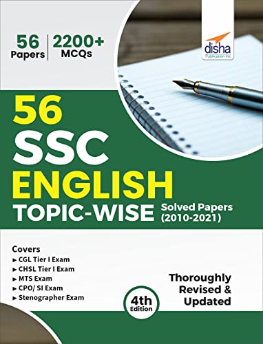 Stock image for 56 SSC English Topic-wise Solved Papers (2010 - 2021) - CGL, CHSL, MTS, CPO 4th Edition for sale by dsmbooks