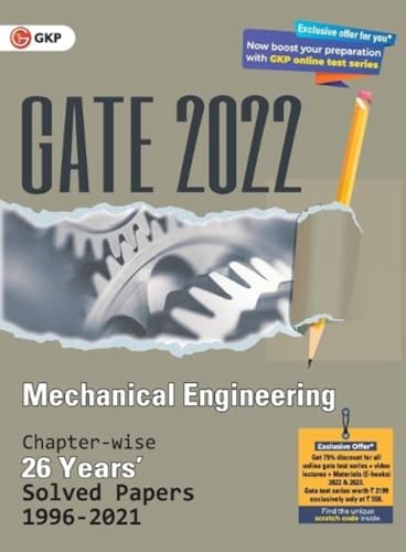 Imagen de archivo de Gate 2022 Mechanical Engineering - 26 Years Chapter-Wise Solved Papers (1996-2021) a la venta por GF Books, Inc.