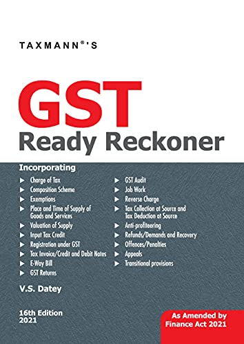 Stock image for GST Ready Reckoner, 16th Edition for sale by Books in my Basket