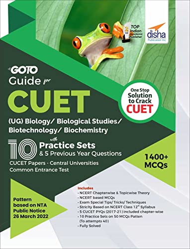 Stock image for Go To Guide for CUET (UG) Biology/ Biological Studies/ Biotechnology/ Biochemistry with 10 Practice Sets & 5 Previous Year Questions; CUCET - Central Universities Common Entrance Test for sale by Books Puddle