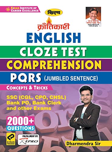 Stock image for Kiran English Cloze Test Comprehension PQRS (Jumbled Sentence) 2000+ Questions (Hindi Medium) (3364) (Hindi Edition) for sale by Lucky's Textbooks