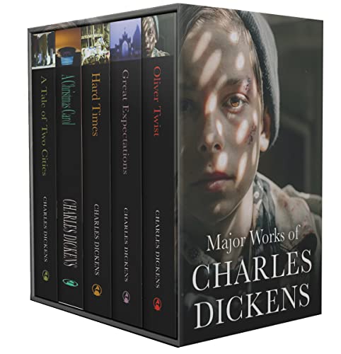 Stock image for Major Works of Charles Dickens 5 Books Collection Boxed Set (Great Expectations, A Tale of Two Cities, A Christmas Carol, Hard Times & Oliver Twist) for sale by GF Books, Inc.