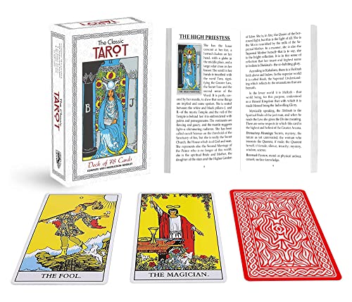Stock image for Classic Tarot Cards Deck with Detailed Guidebook - 78 Original Smith Artwork, Traditional Tarot Deck, Durable Tarot Cards Set for Beginners & Expert Readers for sale by dsmbooks