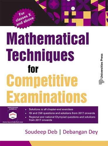 Beispielbild fr Mathematical Techniques for Competitive Examinations zum Verkauf von Monster Bookshop