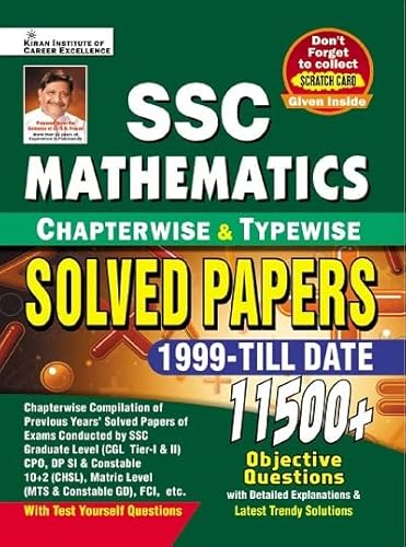 Immagine dell'editore per SSC Mathematics Chapterwise and Typewise Solved Papers 1999 Till Date 11500+ Objective Questions (English Medium)(3871) venduto da Books Puddle