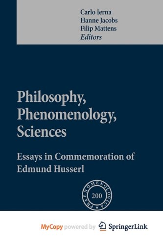 9789400700727: Philosophy, Phenomenology, Sciences