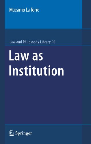 9789400733121: Law as Institution: 90 (Law and Philosophy Library)