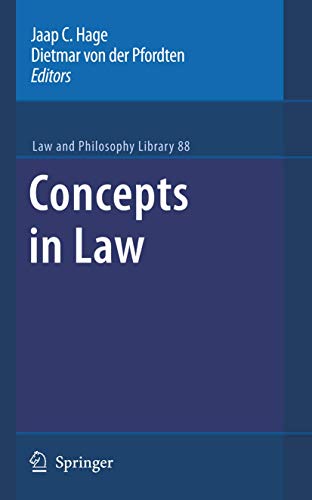 9789400736740: Concepts in Law: 88 (Law and Philosophy Library)