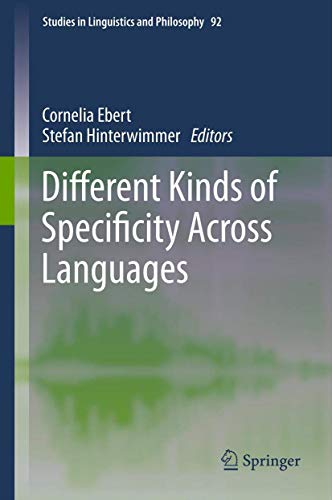 Stock image for Different Kinds of Specificity Across Languages for sale by Anybook.com