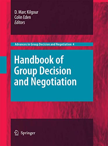 Stock image for Handbook of Group Decision and Negotiation for sale by Revaluation Books