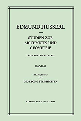 Studien zur Arithmetik und Geometrie - Edmund Husserl|I. Strohmeyer