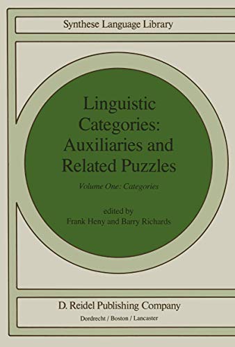 Beispielbild fr Linguistic Categories: Auxiliaries and Related Puzzles: Volume One: Categories zum Verkauf von Revaluation Books