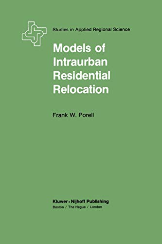 Stock image for Models of Intraurban Residential Relocation for sale by Revaluation Books