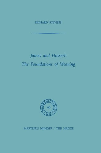 James and Husserl: The Foundations of Meaning (9789401020602) by Stevens, Richard