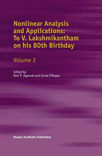 9789401040013: Nonlinear Analysis and Applications: To V. Lakshmikantham on his 80th Birthday: Volume 2