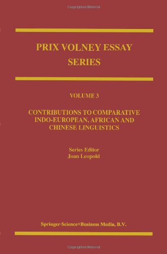 9789401057776: The Prix Volney: Contributions to Comparative Indo-european, African and Chinese Linguistics: Max Mller and Steinthal: Contributions to Comparative ... Linguistics: Max Muller and Steinthal: 3