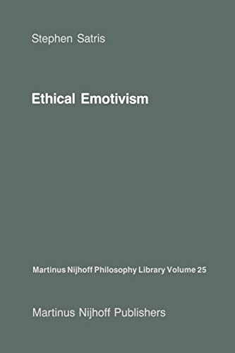 Imagen de archivo de Ethical Emotivism a la venta por Revaluation Books