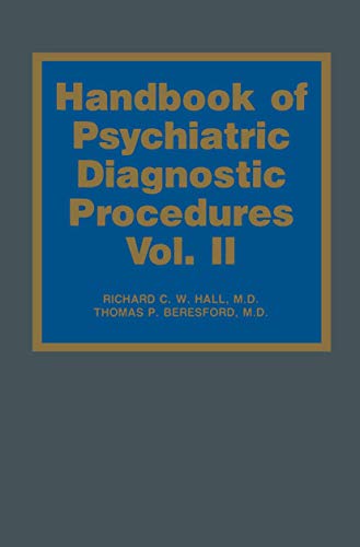 Imagen de archivo de Handbook of Psychiatric Diagnostic Procedures: Vol. II a la venta por Revaluation Books