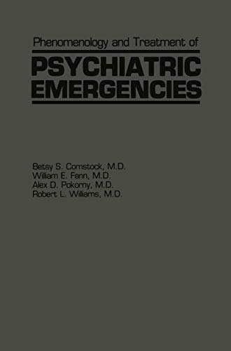 Imagen de archivo de Phenomenology and Treatment of Psychiatric Emergencies a la venta por Jasmin Berger