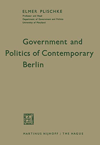 Stock image for Government and Politics of Contemporary Berlin for sale by Zubal-Books, Since 1961