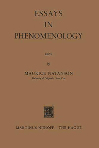 Beispielbild fr Essays in Phenomenology zum Verkauf von Booksavers of Virginia