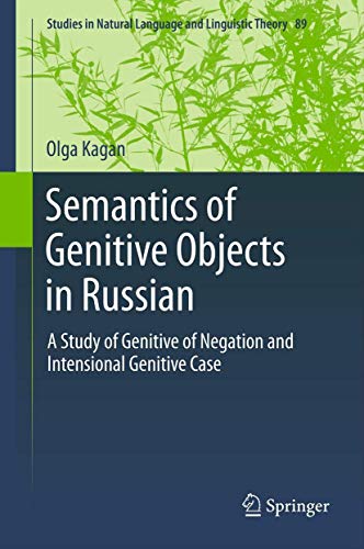 9789401781954: Semantics of Genitive Objects in Russian: A Study of Genitive of Negation and Intensional Genitive Case: 89