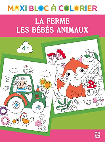 9789403232300: La ferme ; Les bbs animaux (Maxi bloc  colorier, 1)