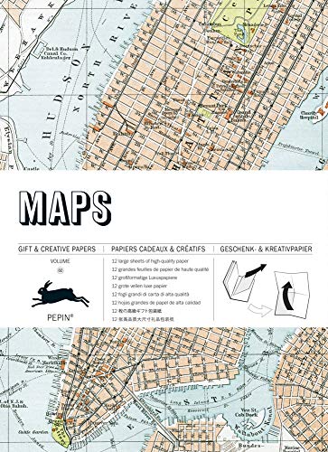 9789460090721: Maps: Gift & Creative Paper Book Vol.60 (Multilingual Edition) (English, Spanish, French and German Edition)