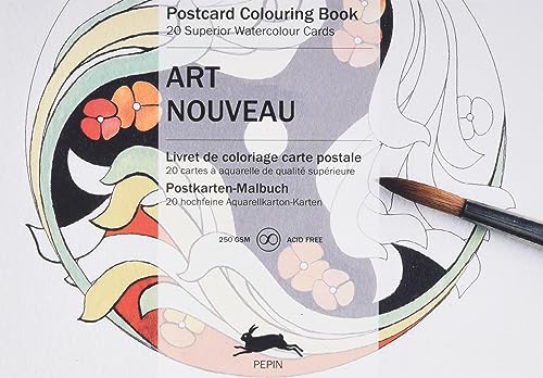 Imagen de archivo de Art Nouveau: Postcard Colouring Book (Multilingual Edition) a la venta por WorldofBooks