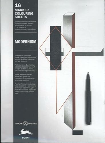 Beispielbild fr Modernism: Marker Colouring Book (Multilingual Edition) (English, Spanish, French and German Edition) zum Verkauf von PlumCircle