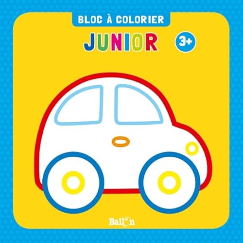 BLOC À COLORIER JUNIOR DÈS 3 ANS (VOITURE) - COLLECTIF