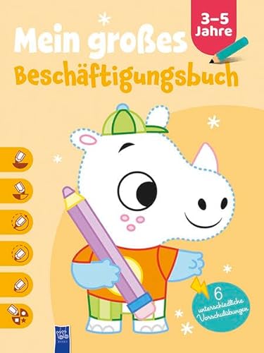 Imagen de archivo de Mein groes Beschftigungsbuch 3-5 Jahre (Cover Nashorn) a la venta por GreatBookPrices