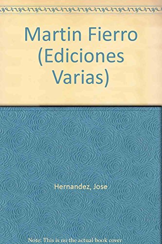 9789500377188: Martin Fierro (Ediciones Varias)