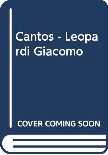 9789500392303: Cantos - Leopardi Giacomo