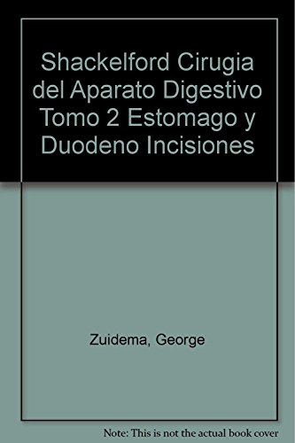 Stock image for Ciruga del Aparato Digestivo. VolumeZuidema, George D. / Yeo, Charle for sale by Iridium_Books