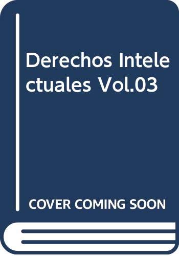 Imagen de archivo de DERECHOS INTELECTUALES. 3 a la venta por CATRIEL LIBROS LATINOAMERICANOS