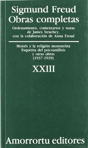 Beispielbild fr OBRAS COMPLETAS. VOLUMEN XXIII: Moiss y la religin monotesta. Esquema del psicoanlisis y otras obras (1937-1939) zum Verkauf von KALAMO LIBROS, S.L.