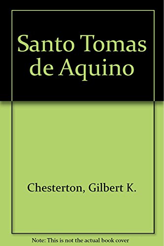 9789505390380: Santo Tomas de Aquino (Spanish Edition)