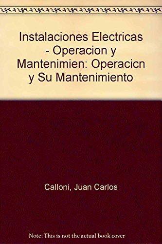 Stock image for Mantenimien: Operaciones y Su Mantenimiento (Spanish Edition) [Paperback] by . for sale by Iridium_Books