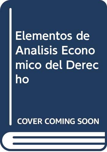 Beispielbild fr Elementos De Analisis Economico Del Derecho - Spector, Horac zum Verkauf von Libros del Mundo