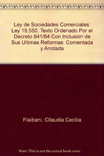 Stock image for ley de sociedades comerciales flaibani ed heliasta 1999 for sale by DMBeeBookstore