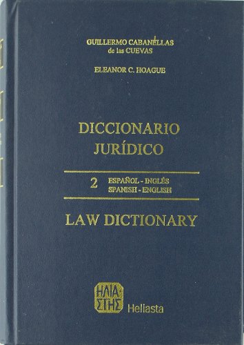 Imagen de archivo de Diccionario Juridico Espaol INGLES SPANISH - ENGLISH LAW DICTIONARY a la venta por mountain