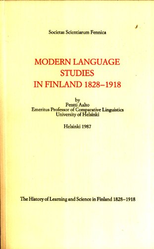 Stock image for Modern language studies in Finland, 1828-1918 for sale by Masalai Press