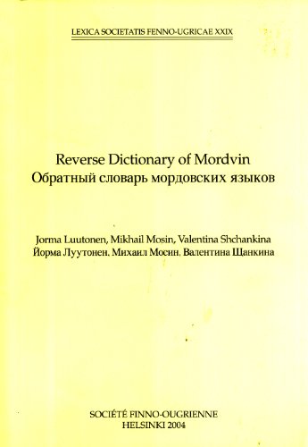 Stock image for Reverse Dictionary of Mordvin (Lexica Societatis Fenno-Ugricae) for sale by Joseph Burridge Books
