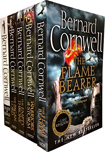 Stock image for Bernard Cornwell Warrior Chronicles, The Last Kingdom Series 2 Books Set Collection Pack (5 Books Tiles are: Flame Bearer, Death of Kings, Warriors of the Storm, The Pagan Lord, The Empty Throne Books for sale by Lucky's Textbooks