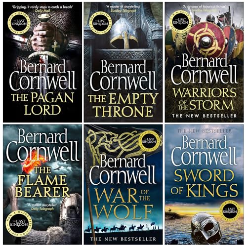 Stock image for Bernard Cornwell Warrior Chronicles, The Last Kingdom Series 2 Books Set Collection Pack (5 Books Tiles are: Flame Bearer, Death of Kings, Warriors of the Storm, The Pagan Lord, The Empty Throne Books for sale by Wizard Books