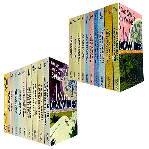 Stock image for Inspector Montalbano Mysteries Collection Andrea Camilleri 18 Books Set (1-18) (The Shape of Water, The Terracotta Dog, The Snack Thief, The Voice of the Violin, Excursion to Tindari, The Scent of the Night, Rounding the Mark, The Patience of the Spider, The Paper Moon, August Heat, The Wings of the Sphinx, The Track of Sand, The Potter's Field, The Age of Doubt, The Dance Of The Seagull, The Treasure Hunt, Angelica's Smile, Game of Mirrors) for sale by Revaluation Books